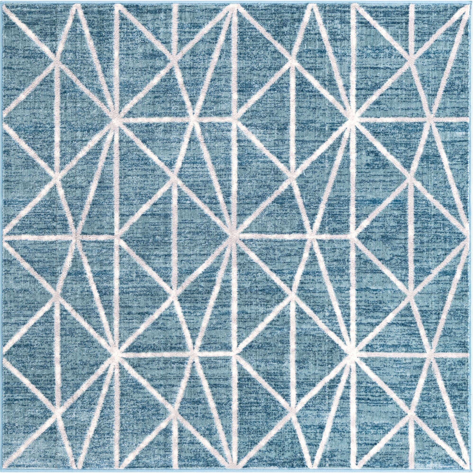 5' 3 x 5' 3 Lattice Trellis Square Rug
