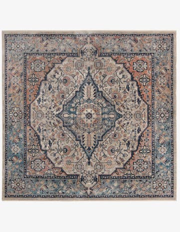 Blue Lola Square Rug