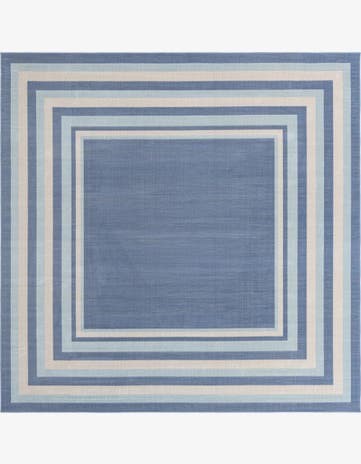 Blue Lotus Square Rug