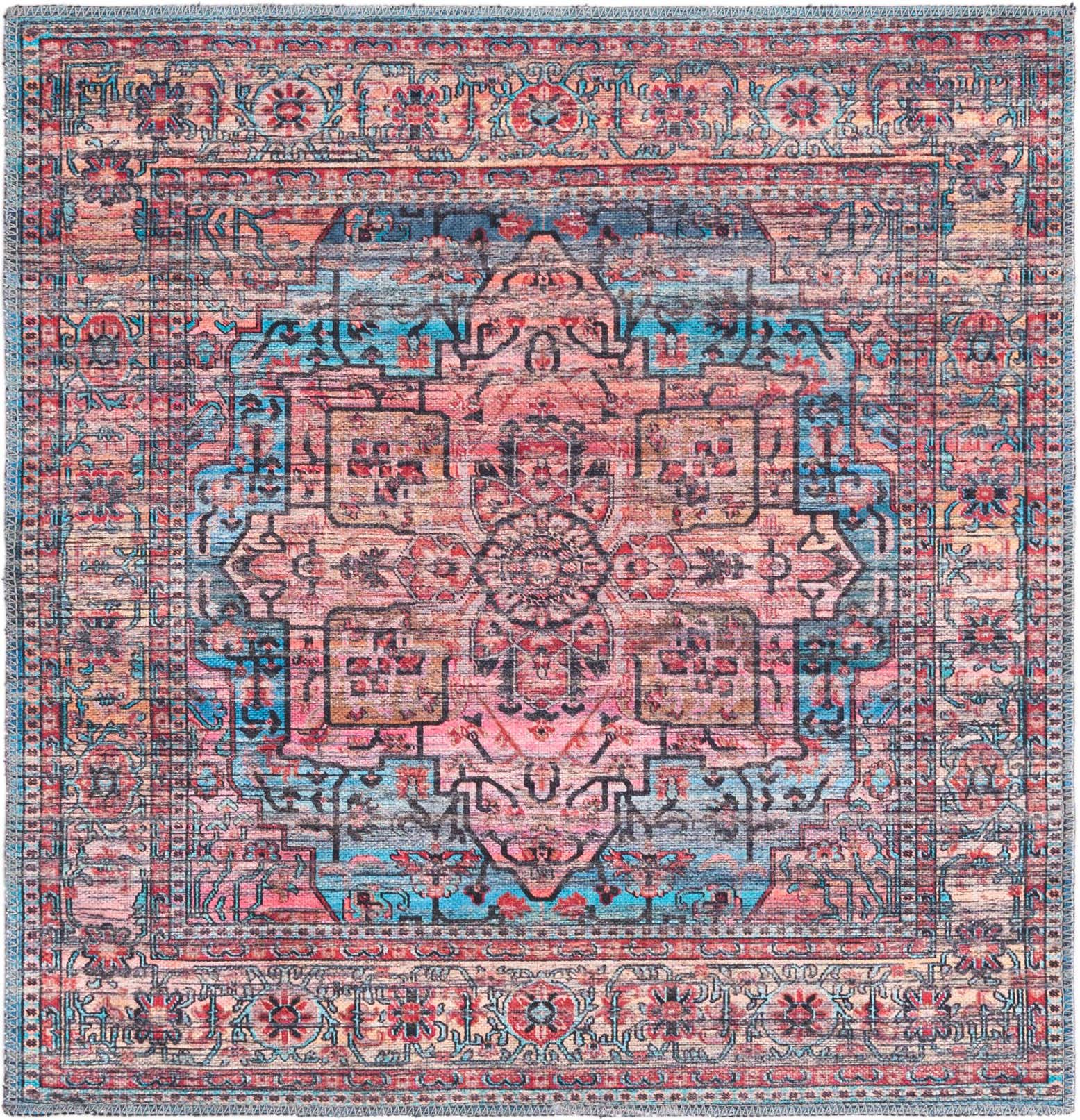 3' 3 x 3' 3 Washable Maahru Square Rug