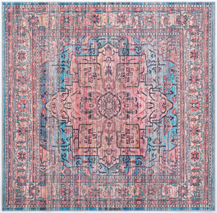 220cm x 220cm Waschbar Maahru Quadrat Teppich