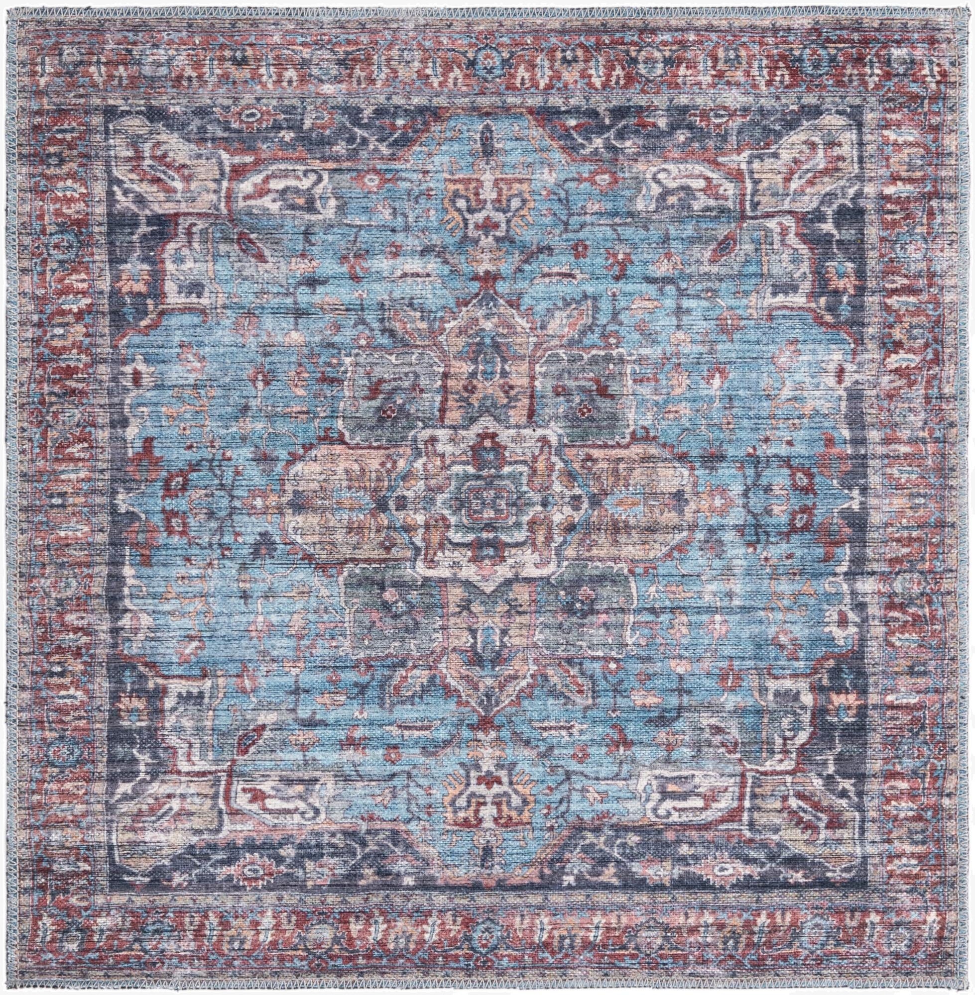 3' 3 x 3' 3  Washable Maahru Square Rug