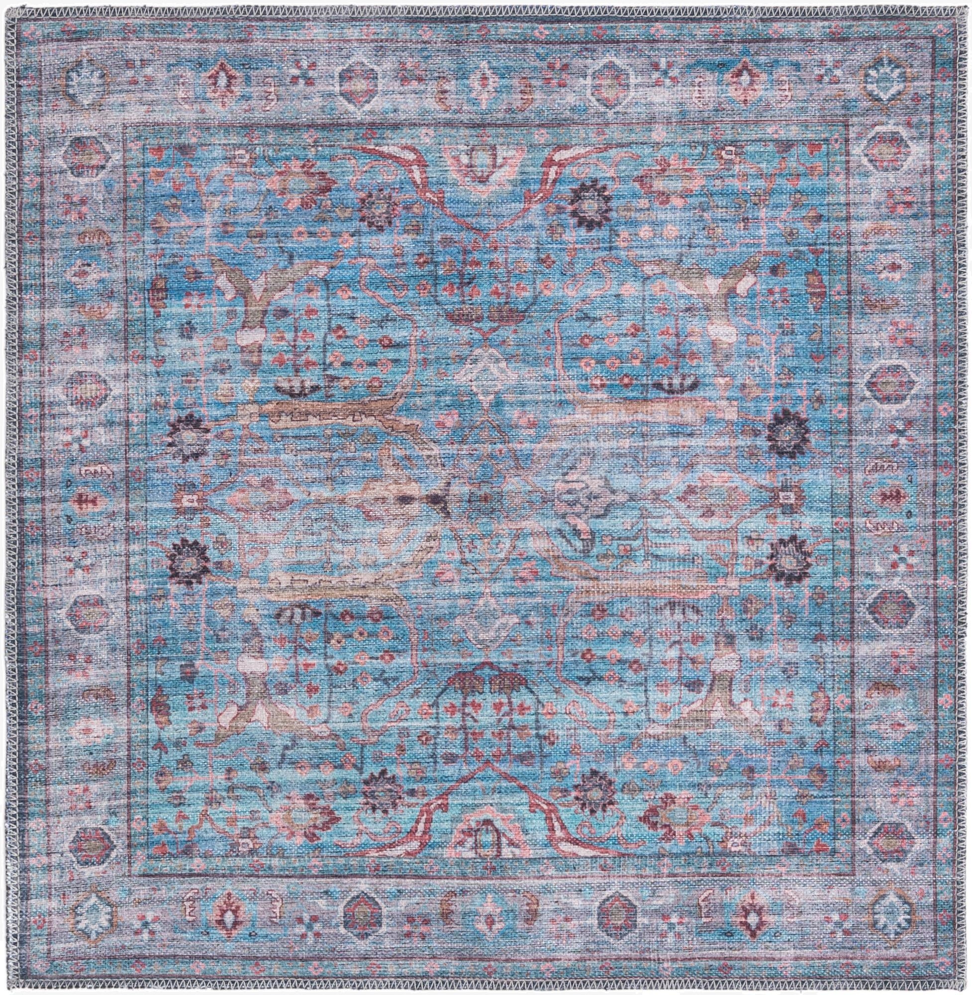 Primary image 3' 3 x 3' 3  Washable Maahru Square Rug