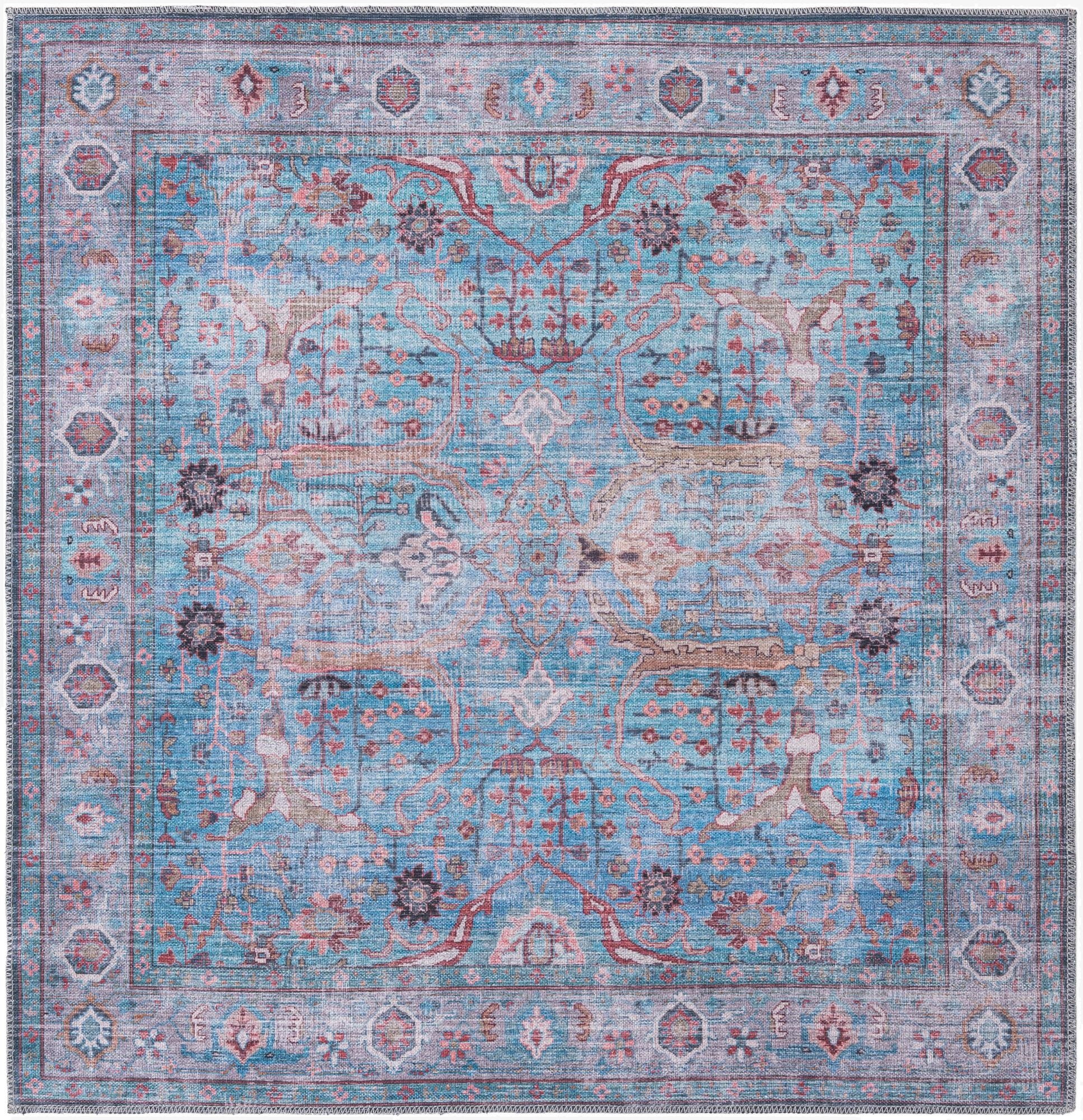 5' 3 x 5' 3  Washable Maahru Square Rug