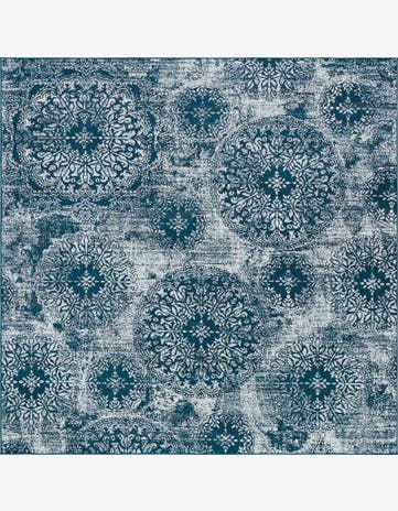 Blue Monte Carlo Square Rug
