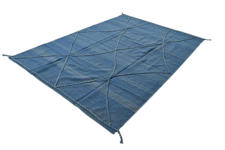 9' 7 x 9' 8 Hand Knotted Moroccan Wool Square Rug