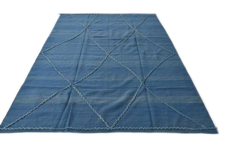 9' 7 x 9' 8 Hand Knotted Moroccan Wool Square Rug