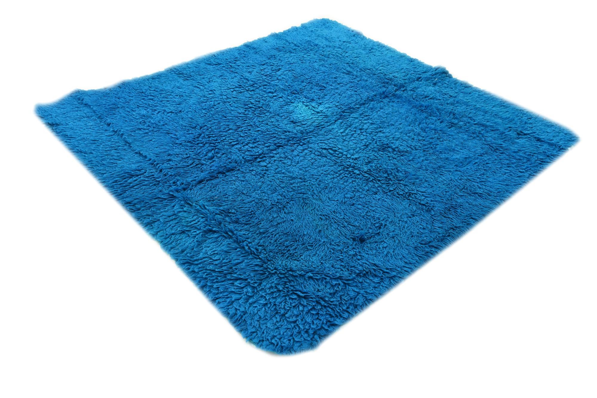 5' 7 x 6' Hand Knotted Moroccan Wool Square Rug