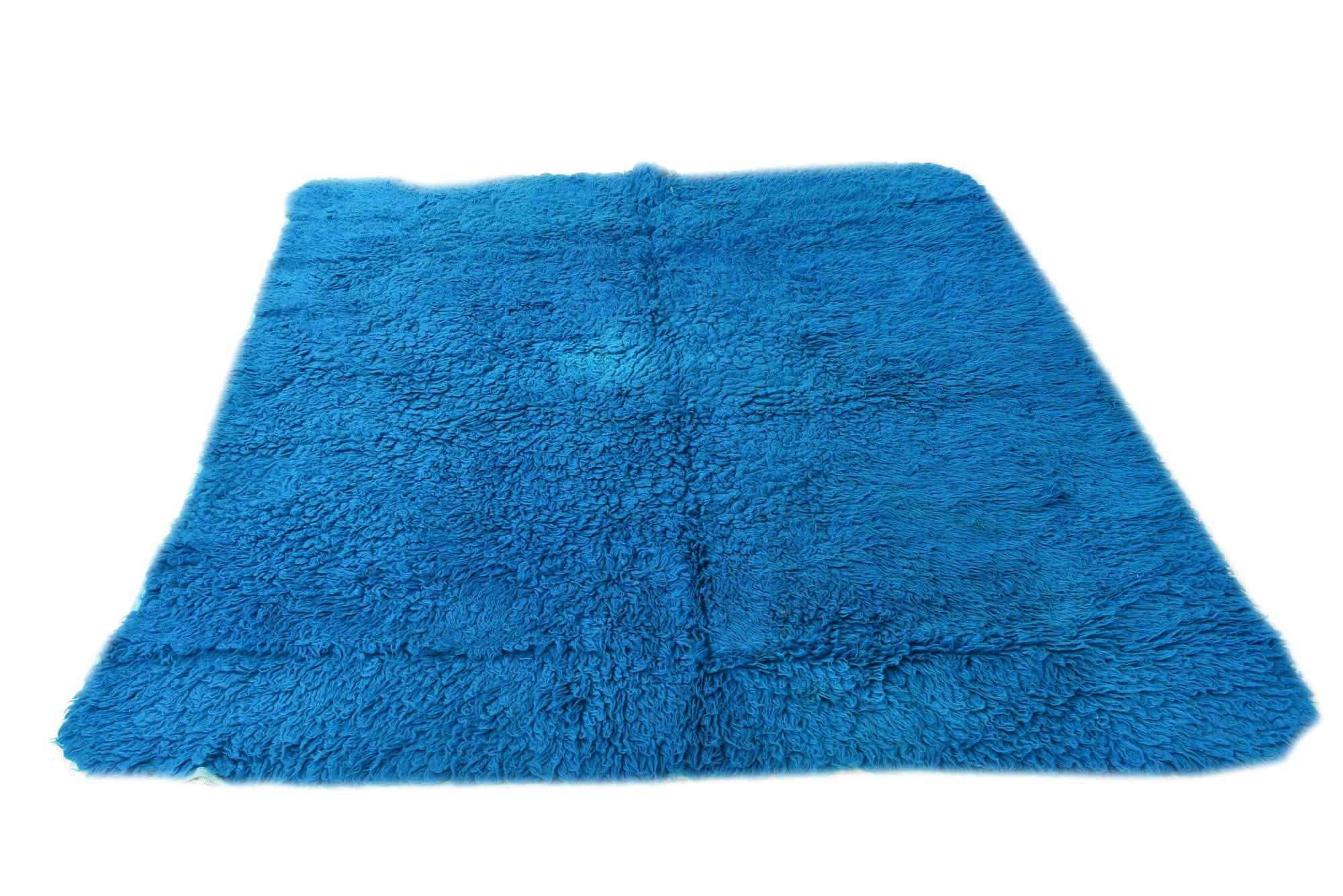 5' 7 x 6' Hand Knotted Moroccan Wool Square Rug