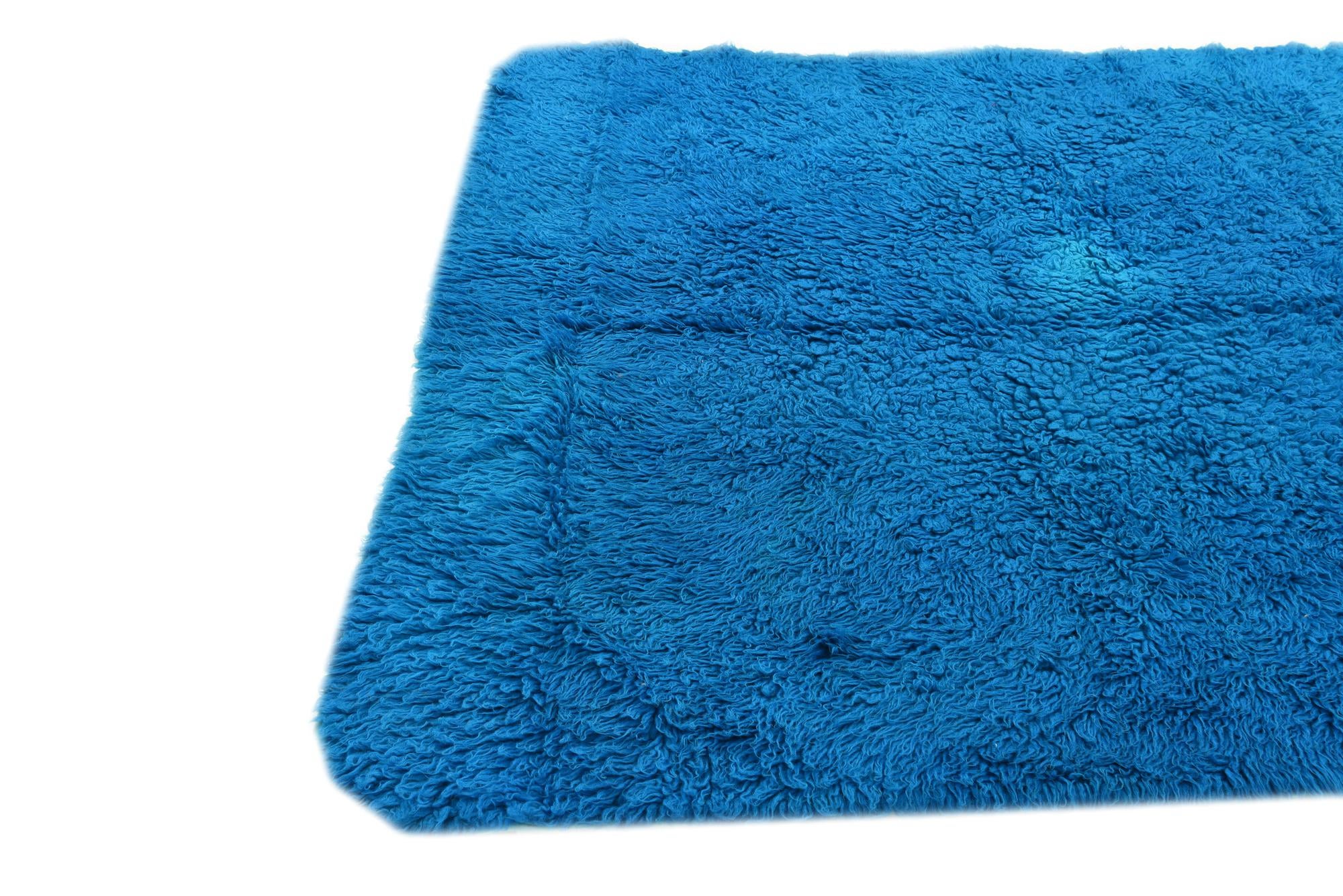 5' 7 x 6' Hand Knotted Moroccan Wool Square Rug