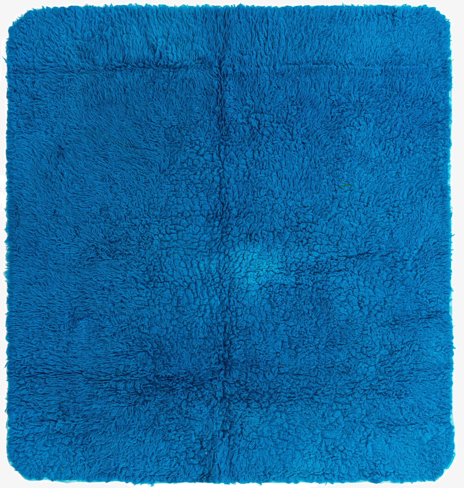 5' 7 x 6'  Hand Knotted Moroccan Wool Square Rug