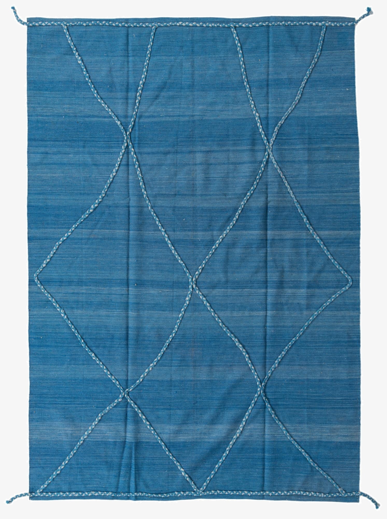 9' 7 x 9' 8  Hand Knotted Moroccan Wool Square Rug