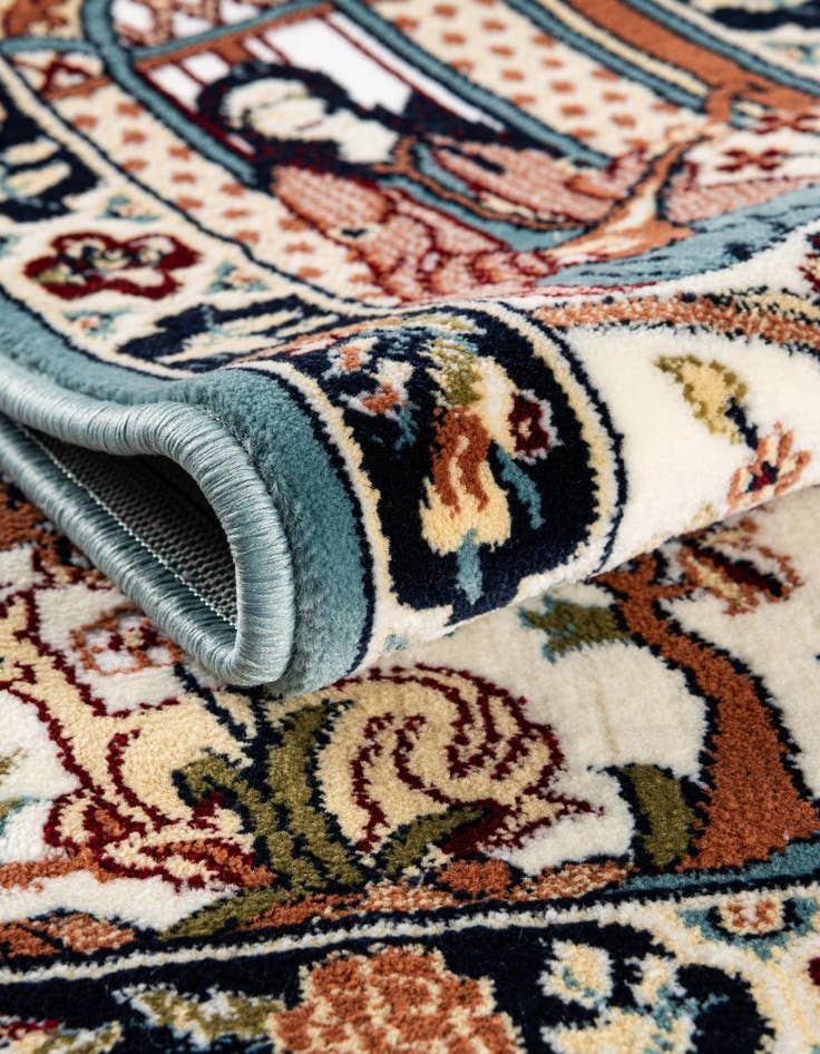 Detail image of 4' x 4' Nain Design Square Rug