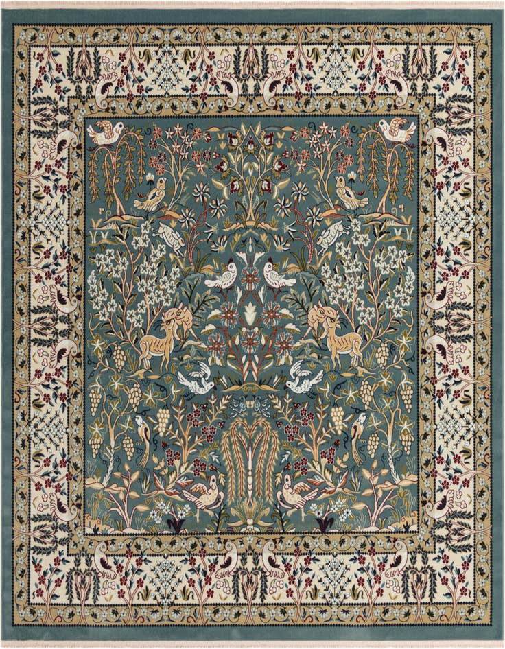 Detail image of 7' 10 x 7' 10 Nain Design Square Rug
