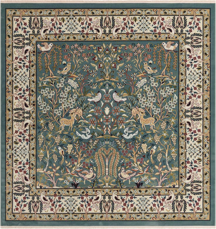 Detail image of 6' x 6' Nain Design Square Rug
