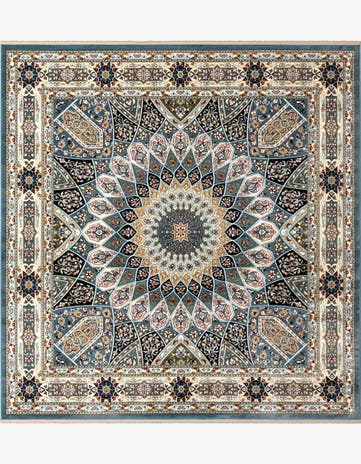 7' 10 x 7' 10 Nain Design Square Rug