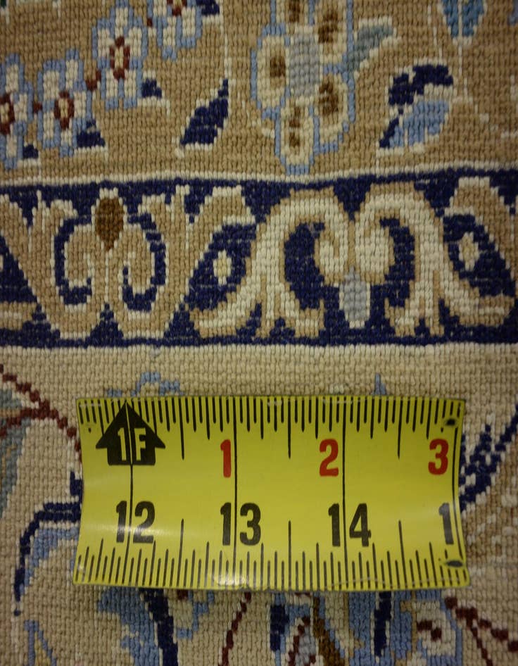 Detail image of 9' 11 x 10' 4 Hand Knotted Nain Persian Square Rug
