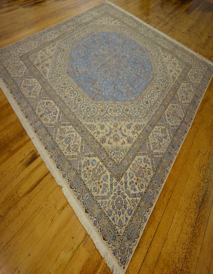 Detail image of 9' 11 x 10' 4 Hand Knotted Nain Persian Square Rug