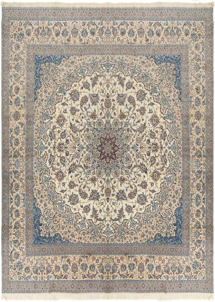 16' 5 x 16' 6 Hand Knotted Nain Persian Square Rug