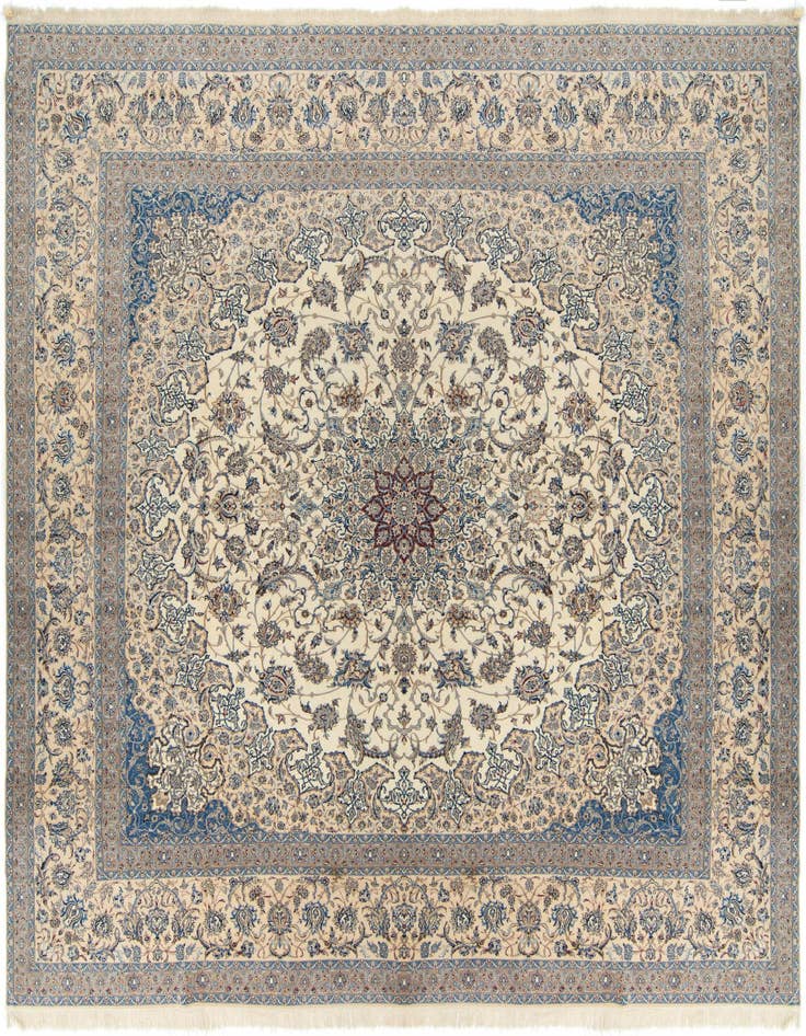 Detail image of 16' 5 x 16' 6 Hand Knotted Nain Persian Square Rug