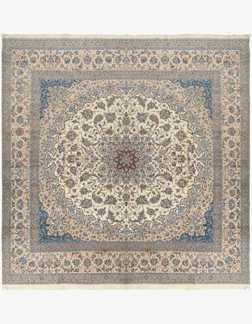 16' 5 x 16' 6 Hand Knotted Nain Persian Square Rug