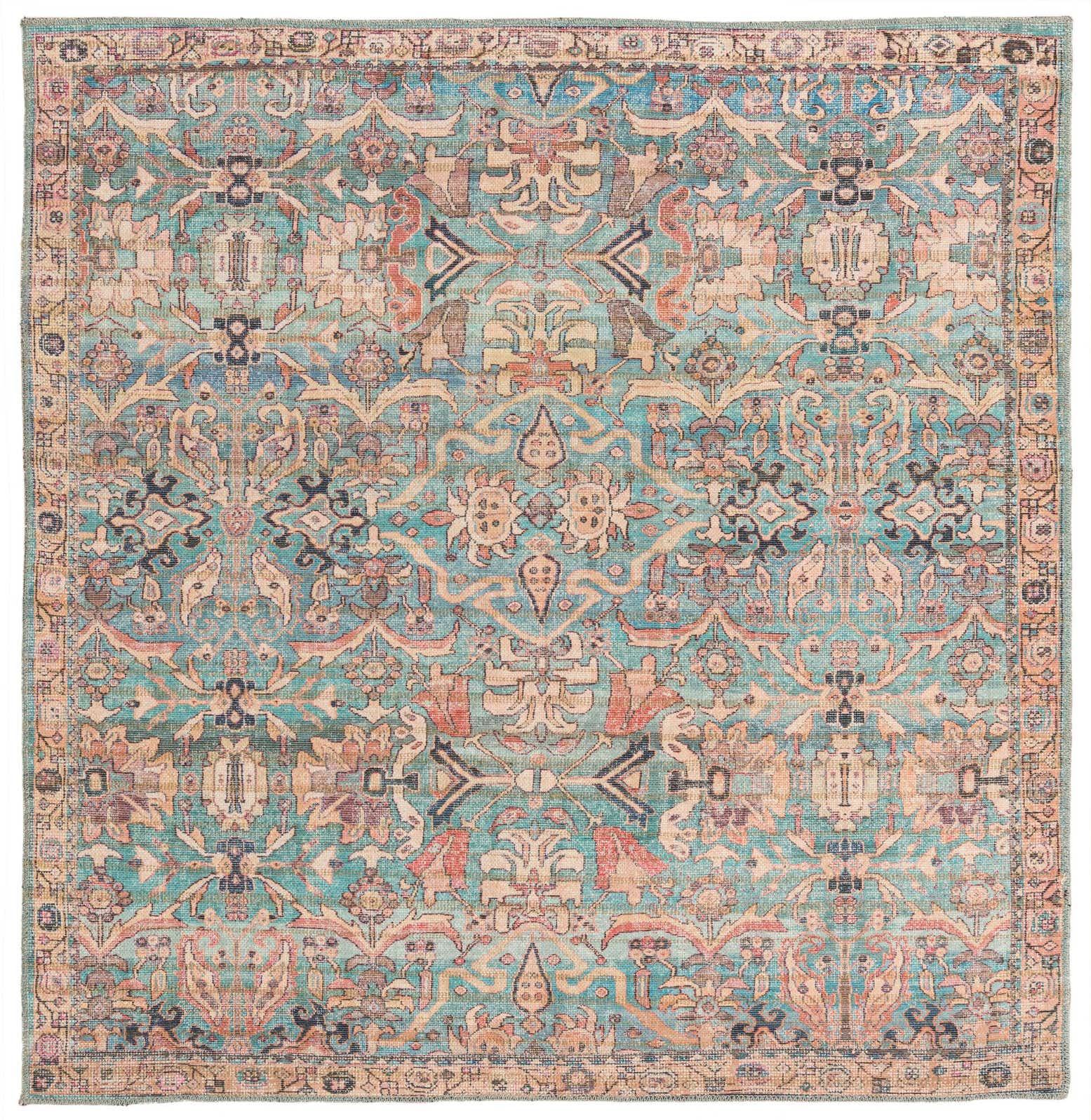 5' 3 x 5' 3 Washable Nostalgia Square Rug
