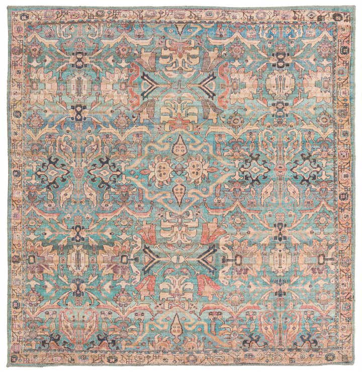 5' 3 x 5' 3 Washable Nostalgia Square Rug