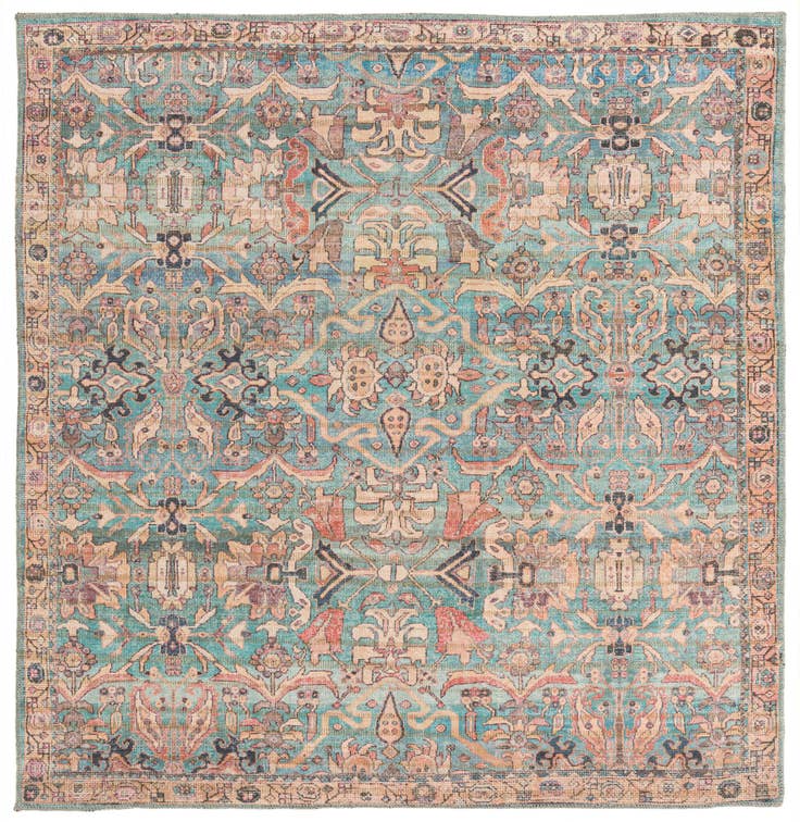 Detailansicht von 160cm x 160cm Waschbar Nostalgia Quadrat Teppich