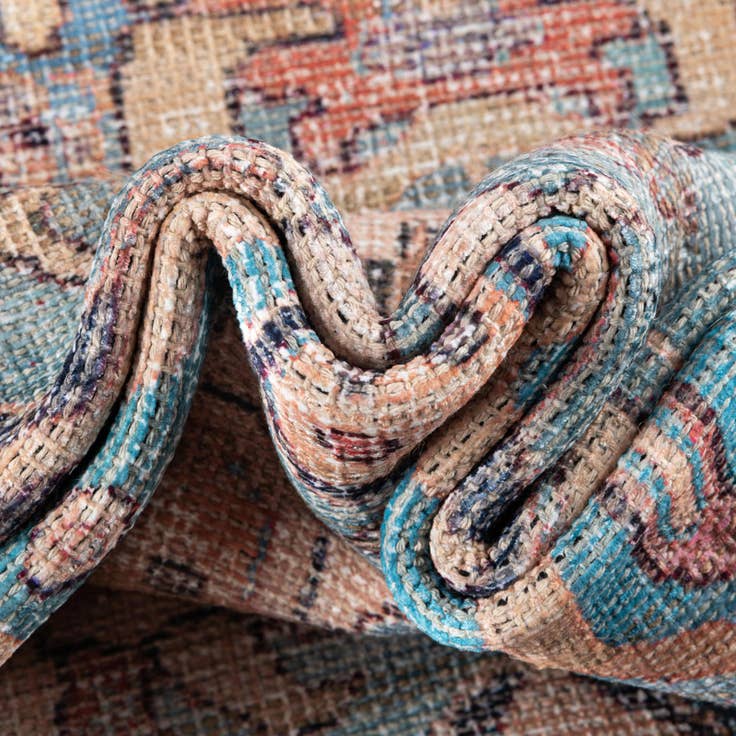 Detail image of 7' 3 x 7' 3 Washable Nostalgia Square Rug