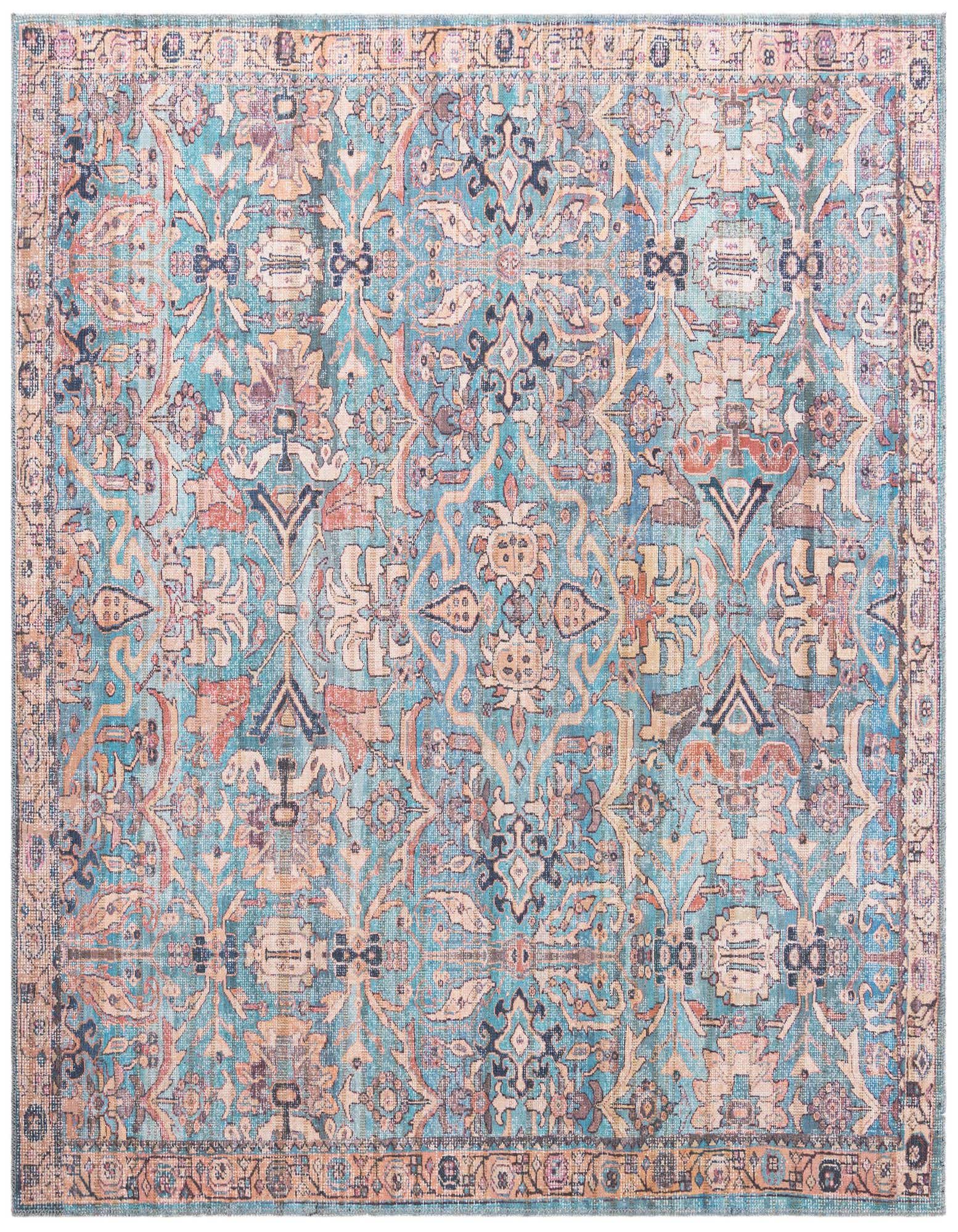 7' 3 x 7' 3 Washable Nostalgia Square Rug