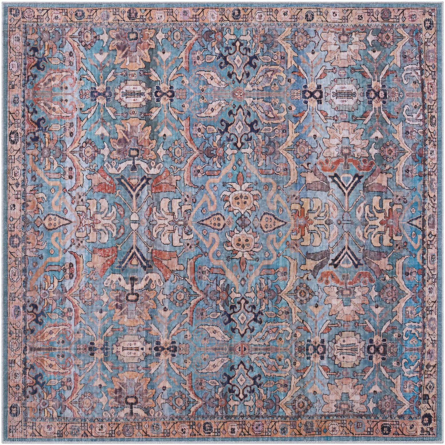 185cm x 185cm Nostalgia Vierkant Vloerkleed