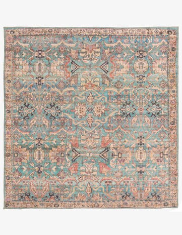 5' 3 x 5' 3 Washable Nostalgia Square Rug