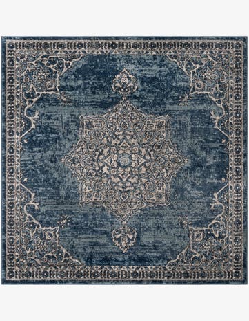 Blue Nyla Square Rug