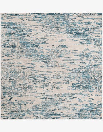 Blue Oasis Square Rug