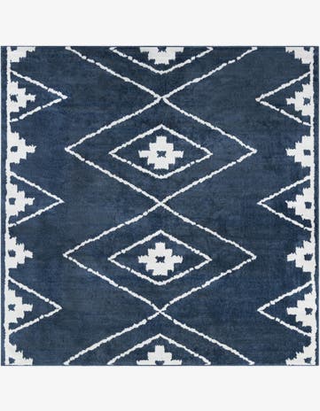 Blue Oslo Square Rug