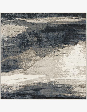 Blue Oslo Square Rug