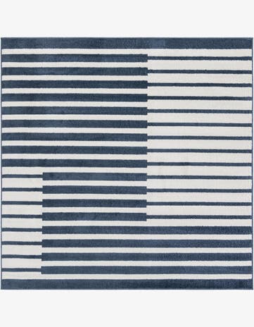 Blue Oslo Square Rug