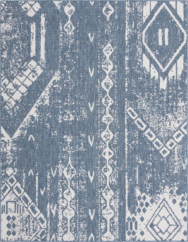Detail image of 10' 8 x 10' 8 Easy-Clean Bohemian Indoor / Outdoor Square Rug