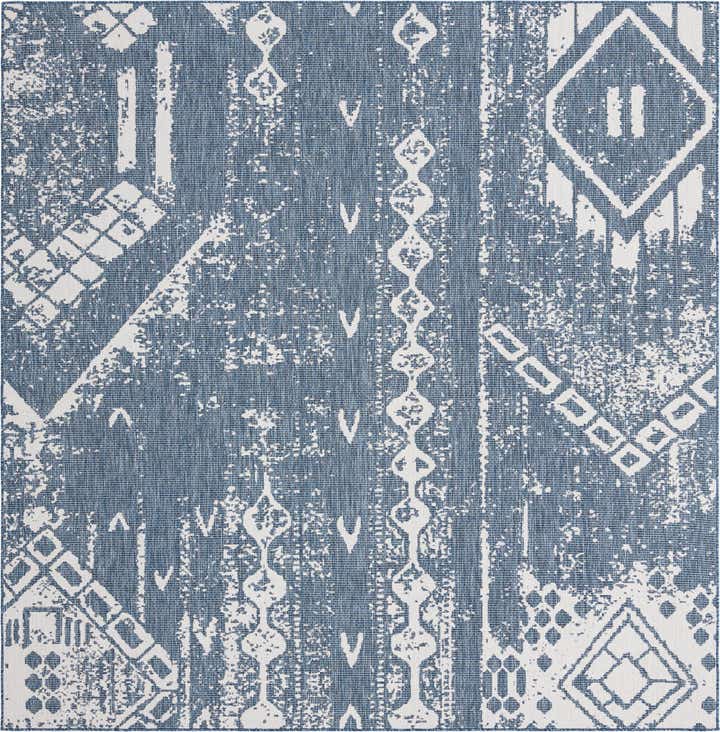 10' 8 x 10' 8 Easy-Clean Bohemian Indoor / Outdoor Square Rug