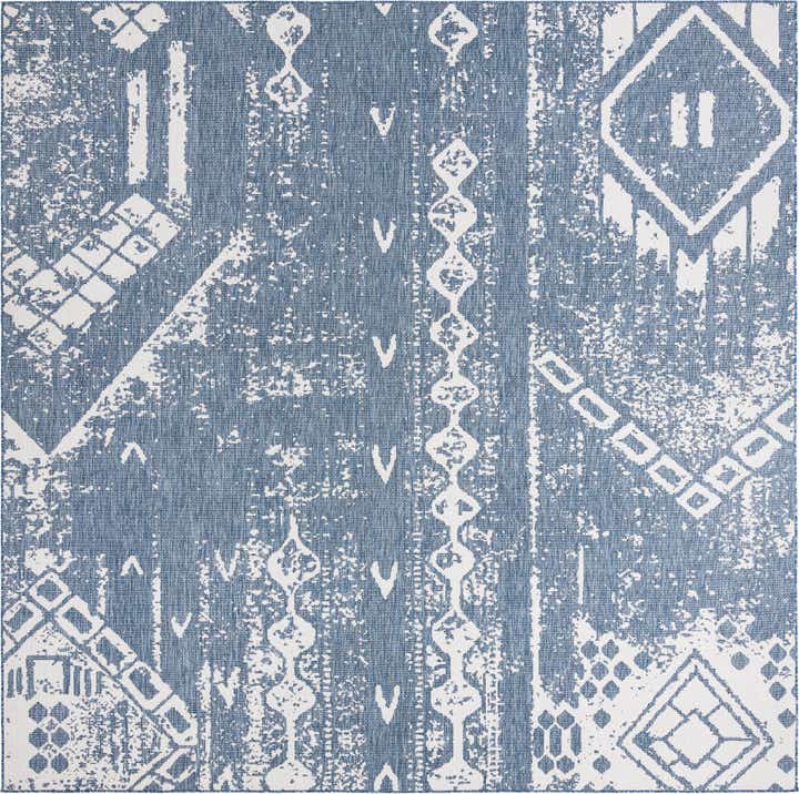 13' x 13' Easy-Clean Bohemian Indoor / Outdoor Square Rug