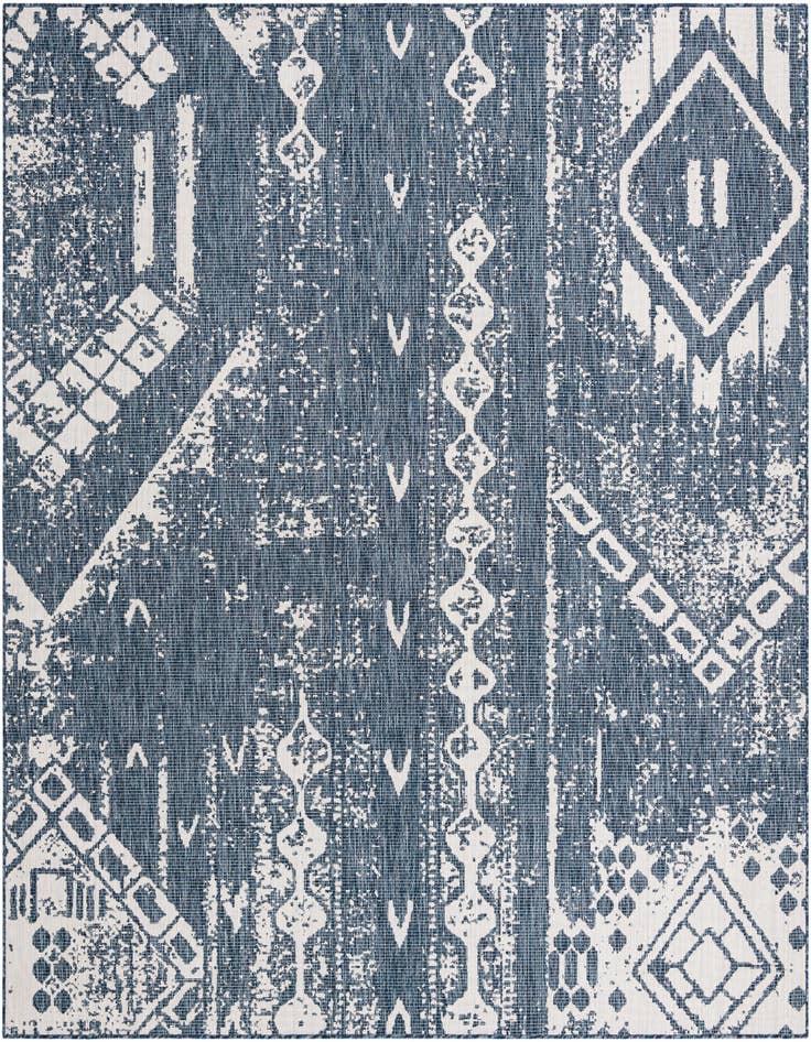 Detail image of 10' x 10' Easy-Clean Bohemian Indoor / Outdoor Square Rug