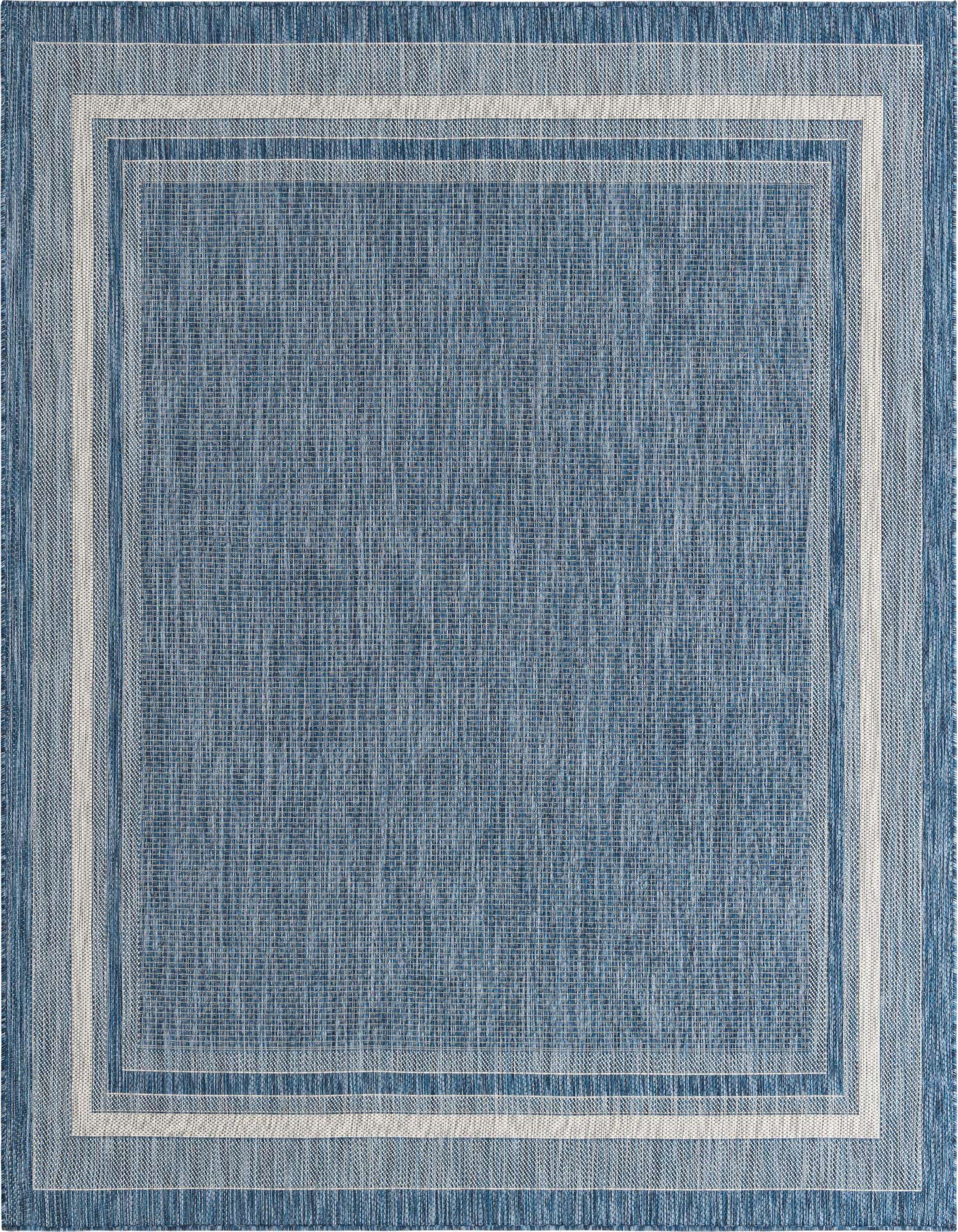 7' 10 x 7' 10 Easy-Clean Border Indoor / Outdoor Square Rug