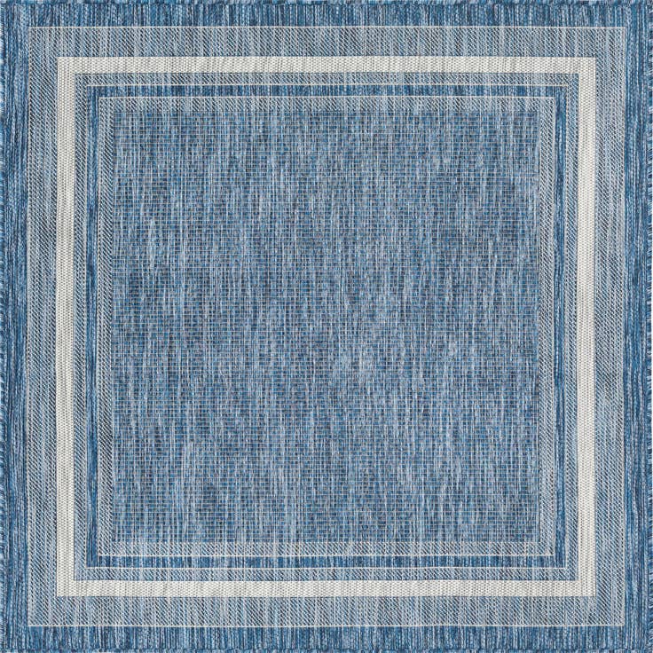 Detail image of 5' 3 x 5' 3 Easy-Clean Border Indoor / Outdoor Square Rug