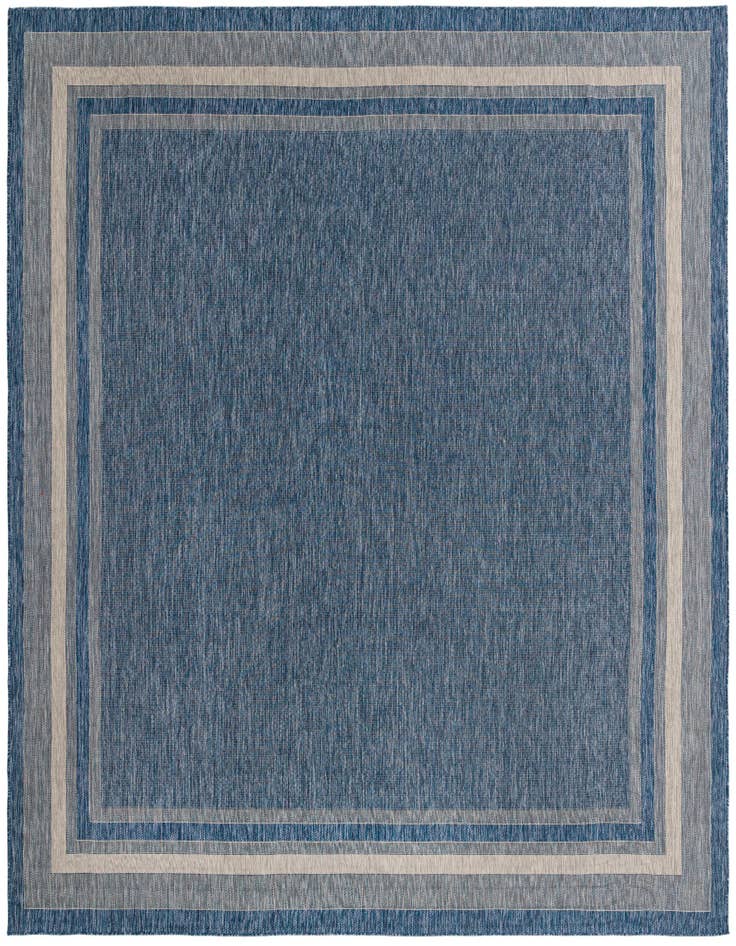 Detail image of 13' x 13' Easy-Clean Border Indoor / Outdoor Square Rug
