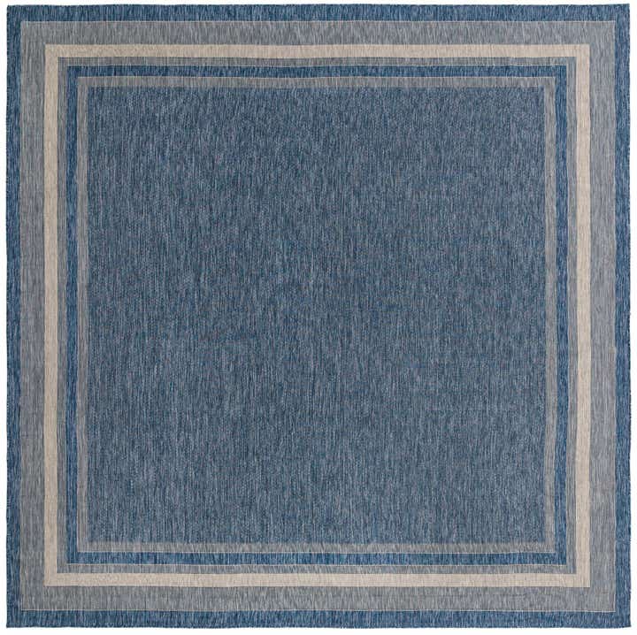 13' x 13' Easy-Clean Border Indoor / Outdoor Square Rug