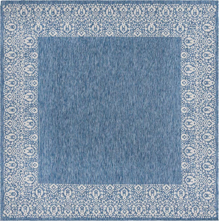 Detail image of 10' 8 x 10' 8 Easy-Clean Border Indoor / Outdoor Square Rug
