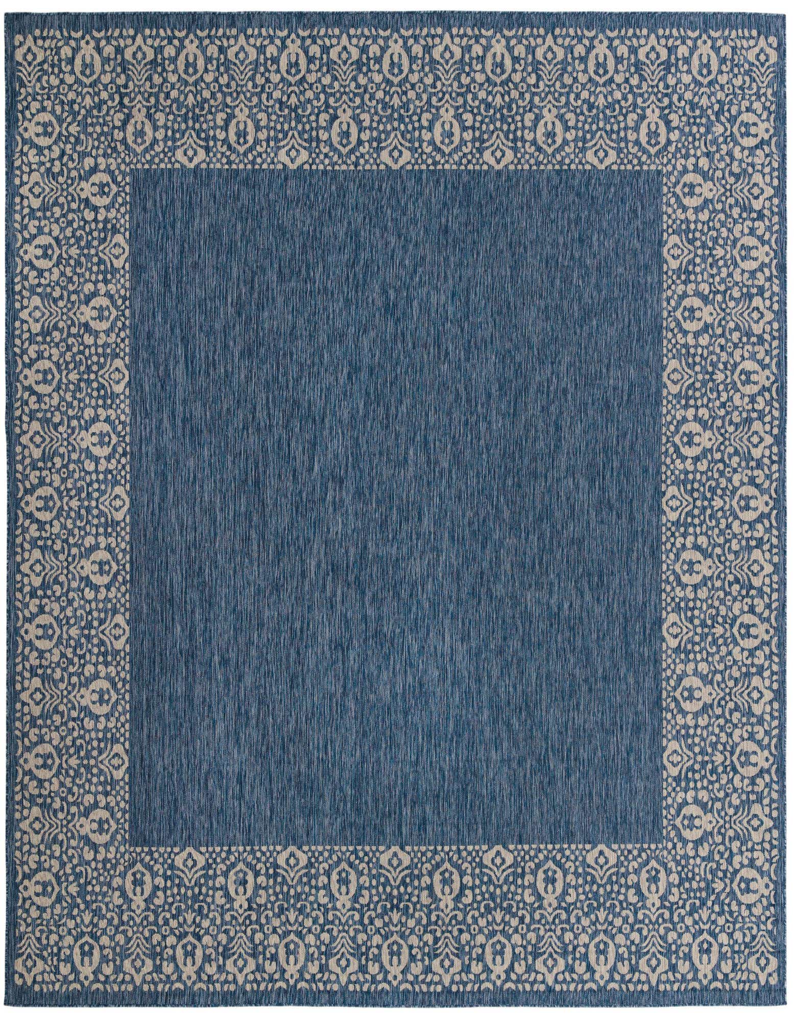 13' x 13' Easy-Clean Border Indoor / Outdoor Square Rug