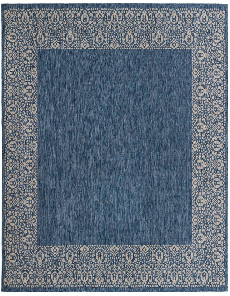 Detail image of 13' x 13' Easy-Clean Border Indoor / Outdoor Square Rug