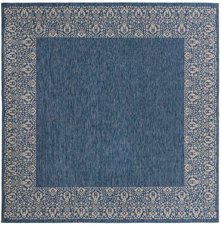 13' x 13' Easy-Clean Border Indoor / Outdoor Square Rug