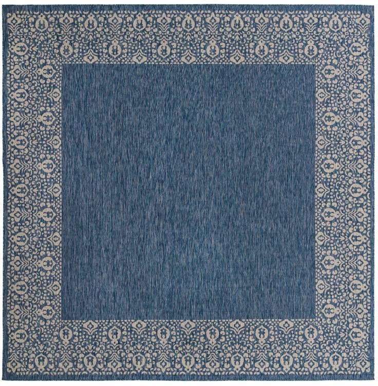 Detail image of 13' x 13' Easy-Clean Border Indoor / Outdoor Square Rug